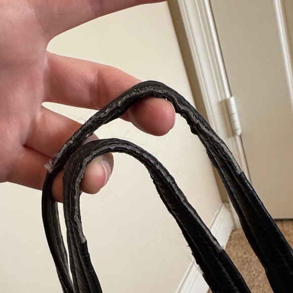 Coach Black Pebbled Leather Shoulder Bag with Chain Straps - Picture 4 of 13